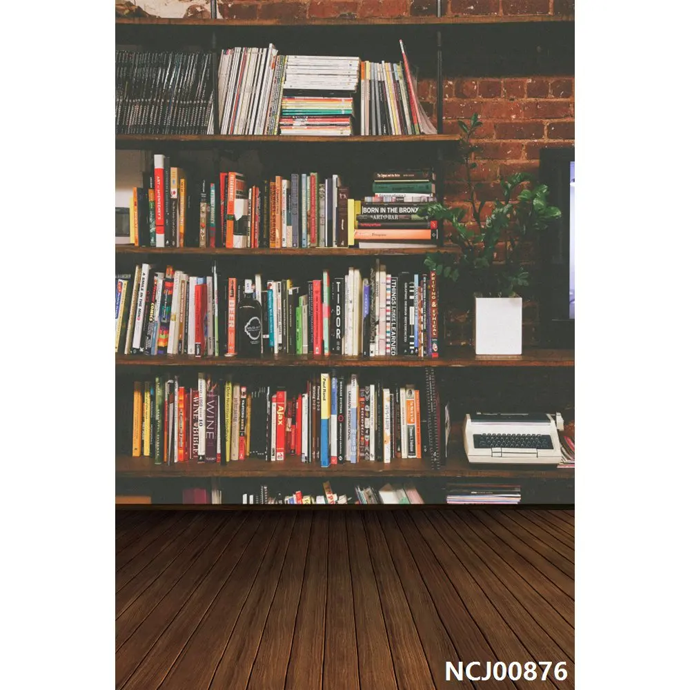 Laeacco детская библиотека деревянный пол старая книжная полка книга фотографии фоны индивидуальные фотографические фоны для фотостудии - Цвет: NCJ00876