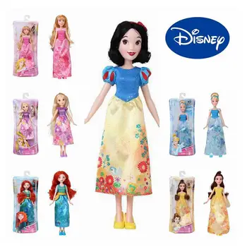 

30cm Disney Princess Dolls Ariel/Cinderella/Rapunzel/Belle/Snow White/Aurora/Meilida PVC Model Toys For Children Girl's Gifts