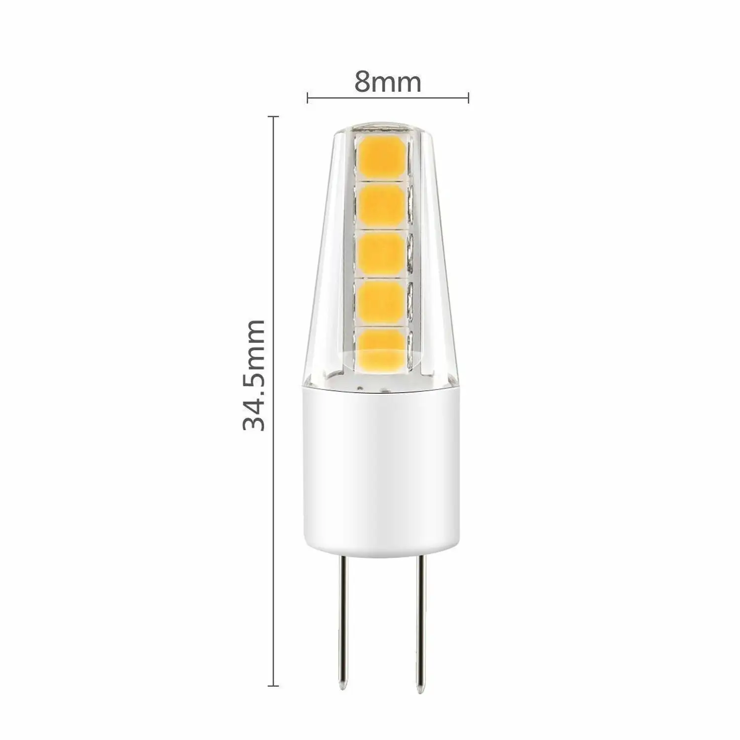 G4 COB светодиодный ламповый светодиодный светильник DC/AC светодиодный 12 V/220 V, 2W(эквивалент 25 W), 200 люмен 3000 K/6000 K теплый белый [класс энергии A+]-6 шт