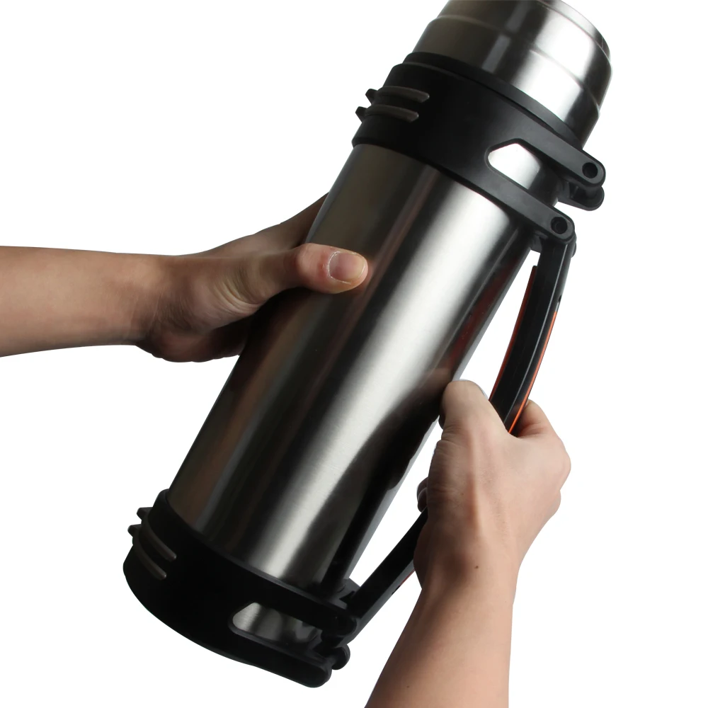  New 2500ML Travel Vacuum Flask Inox Thermos Portable Outdoor Travel Mountaineering Cup Drink Heater