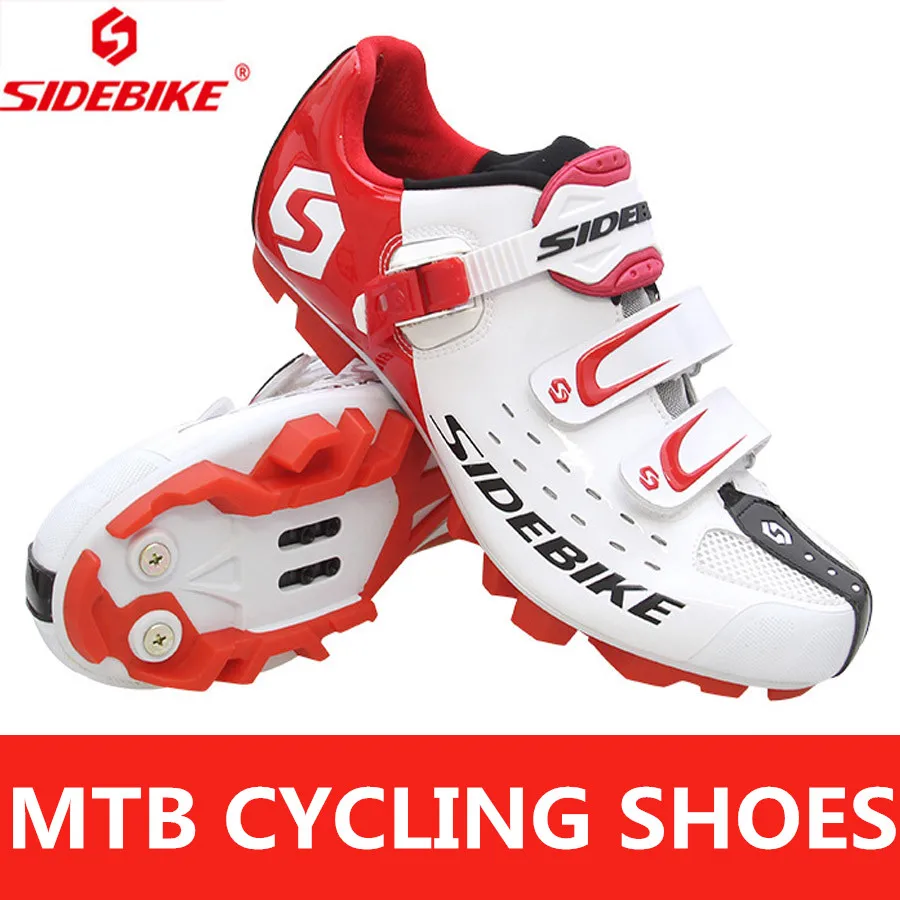 SB001-white red Горячая Распродажа, Sidebike MTB велосипедная обувь, обувь для горного велосипеда, Мужская дышащая велосипедная спортивная обувь, черные кроссовки - Цвет: SB001-white red