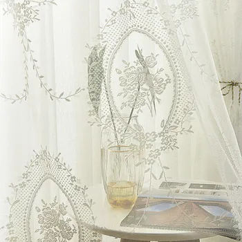 

White Lace Tulle Curtain for Kitchen Curtains for Living Room Bedroom European Design Sheer Drapes