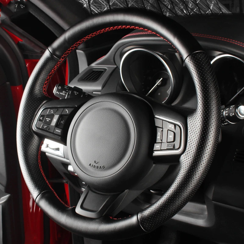 Car Steering Wheel For Jaguar F Pace Xf 16 F Type 13 19 Xfl 17 18 Xel18 19 E Pace Custom Interior Steering Cover Steering Covers Aliexpress