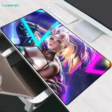 

KDA Large Gaming Mouse Pad Kawaii Pc Gamer Carpet Rubber Mat Mausepad Computer Mousepad Company Keyboards Accessories Keyboard