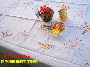 

Old hand embroidered tablecloth pure cotton cloth European electronic piano and other multi-purpose cover cloth special price