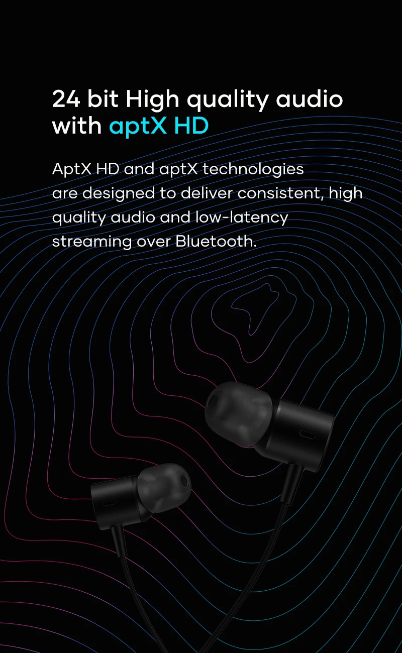 best wireless earphones Wavefun Flex 3 Bluetooth Earphones 24-Bit aptX HD AAC Wireless Headphones Neckband 30 Hrs Music 10mm Titanium Speaker Earbuds bluetooth headset