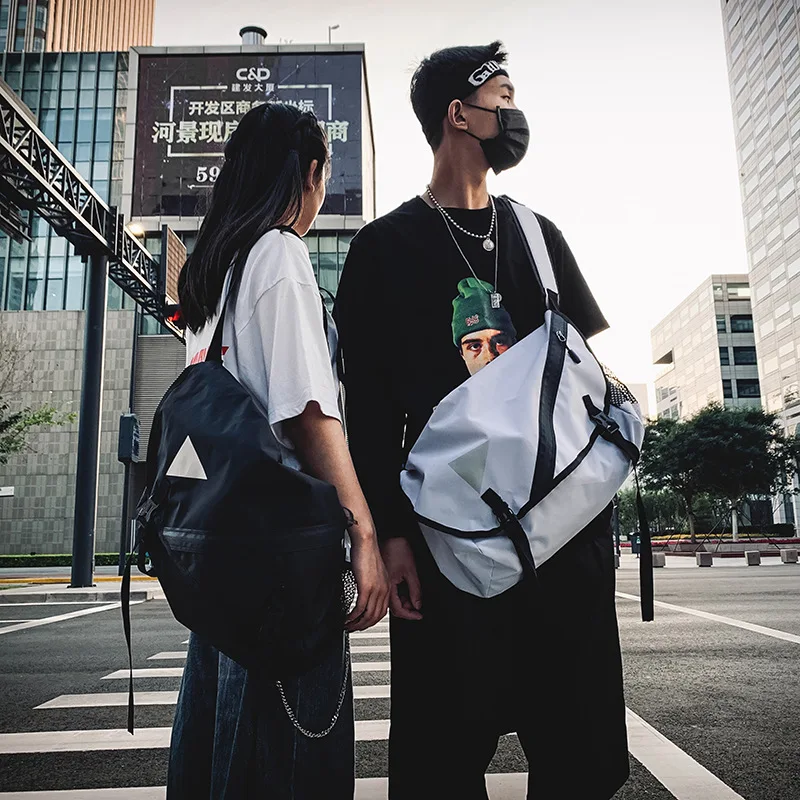 

Shoulder Bag Men's Popular Brand Function Workwear Bag College Student School Bag INS Super Fire Backpack Casual Postman Shoulde