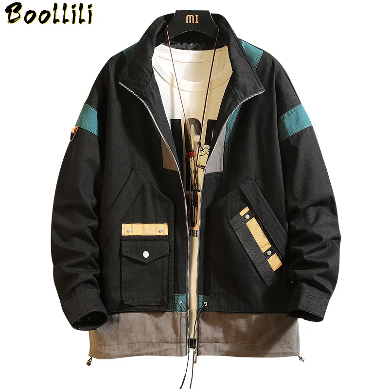 

New 2020 Spring Autumn Jackets Bigger Pocket Men Classic Solid Casual Fashion Jacket Plus Asian Size M-5XL