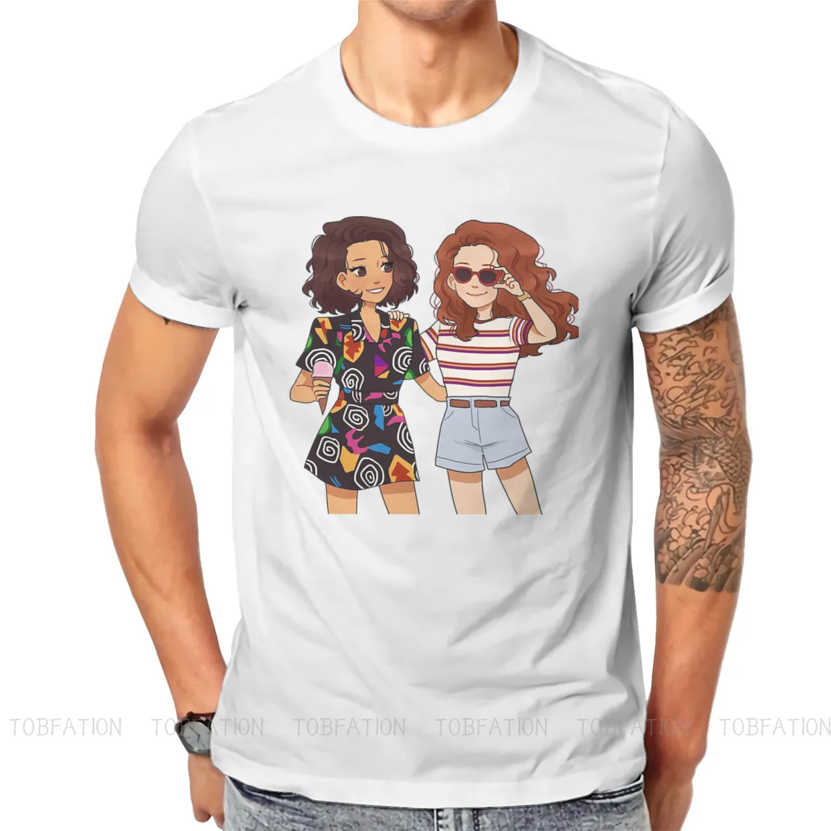 Tshirts Tops Plus Size Cotton Crewneck 