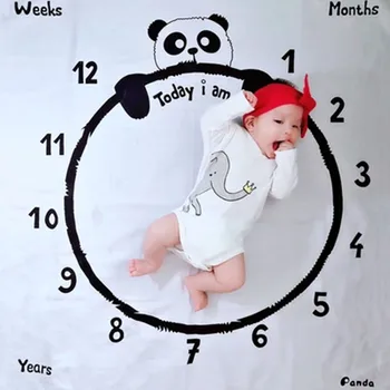 

Baby Milestone Blanket Photography Background Prop Cloth Monthly Growth Photo