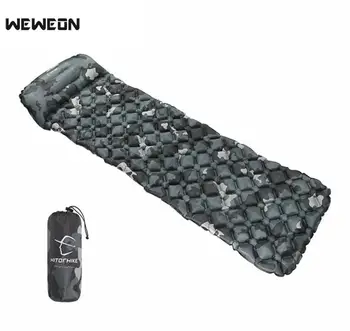 

innovative sleeping pad fast filling air bag camping mat inflatable mattress with pillow life rescue 550g cushion pad