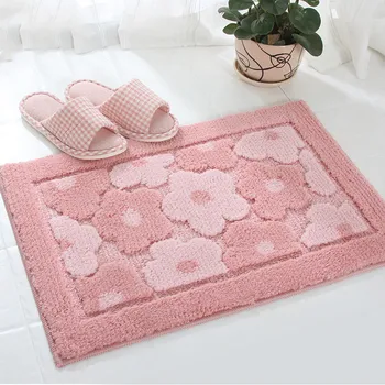 

Bathroom Water Absorption Non-slip Mat Bath Kitchen Rug Bedroom For Home Living Room Entrance Shaggy Nordic Geometric Carpet
