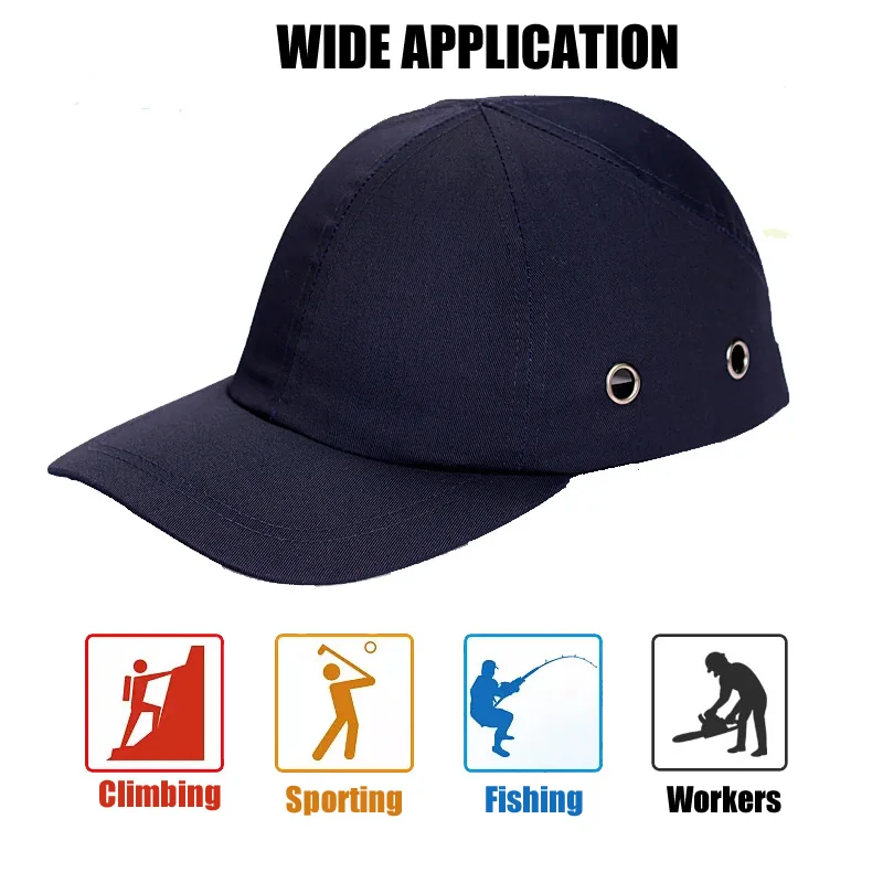 Gorra de béisbol de seguridad para el trabajo, sombrero duro anticolisión, ligero, protección para la cabeza, bricolaje, reparación