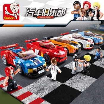 

Sluban Cars super racing car club assembly racing model children's building blocks toys for kids boys children birthday gifts