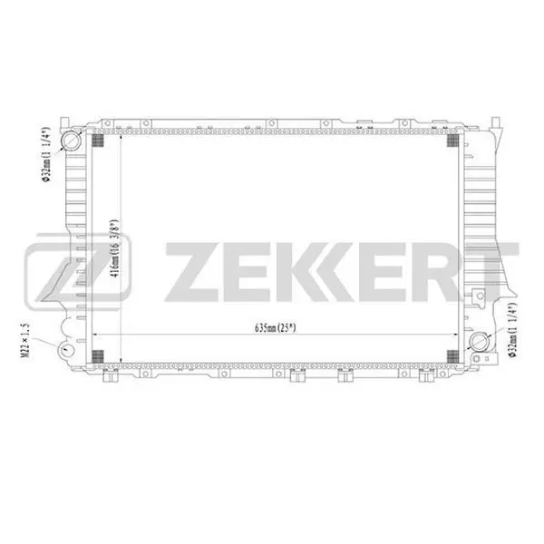 Радиатор водяной системы охлаждения двигателя ZEKKERT mk 1025|Диски колёсные| |