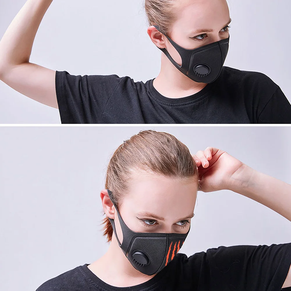 1 шт. маска для лица Пылезащитная маска против загрязнения PM2.5 фильтр с активированным углем вставки можно мыть многоразовые маски для рта