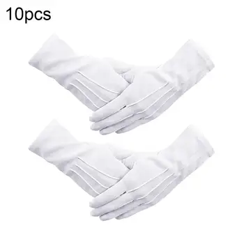 

10 Pairs Formal Tuxedos Honor Guard Parade Inspection Collection Gloves Protector