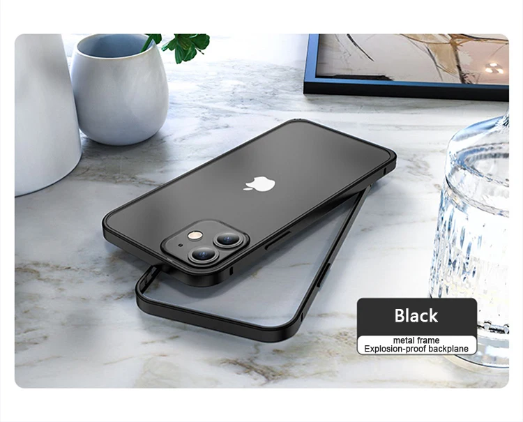 Case For iPhone 15 14 Pro Max 13 12 Aluminium Alloy Metal Bumper Matte Cover