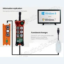 Uting Telecontrol DATA LINE software and program cable transmitter to change function for transmitter and receiver