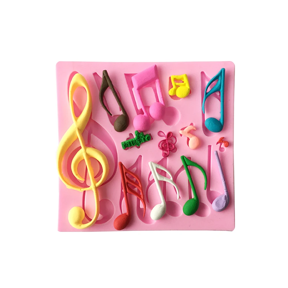 1 piece music series silicon music note glue mold chocolate candy mold fondant cake decoration tool DIY cake pastry baking mold