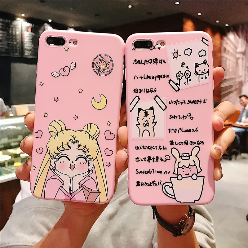 Для iphone 11 Pro Max чехол для телефона с рисунком Сейлор Мун X XS XR 6 6S 7P 8Plus Милая задняя