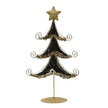 

Wholesale 1 Pcs A002 Christmas New Year Creative Mini Tree Wrought iron Simulation Shop window decoration supplies natal navidad