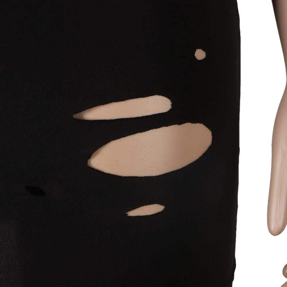 2020 Women Summer Mini Dress Fashion Sleeveless Hole O-Neck Bodycon Bandage Party Night Club Street Dresses Vestidos GL8905