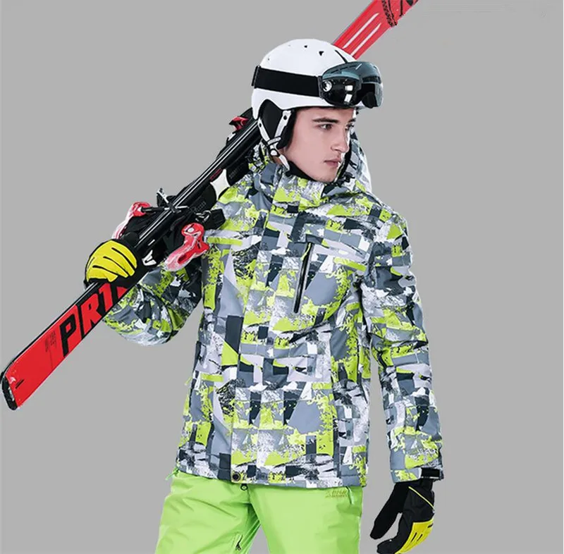 Сноуборд，куртка мужская зимняя,лыжи,лыжная куртка,горные лыжи, куртка зимняя мужская,горнолыжная куртка мужская,куртка горнолыжная, горнолыжная куртка,горнолыжный костюм мужской，сноуборд，лыжный костюм мужской，куртка - Цвет: green senlin jacket