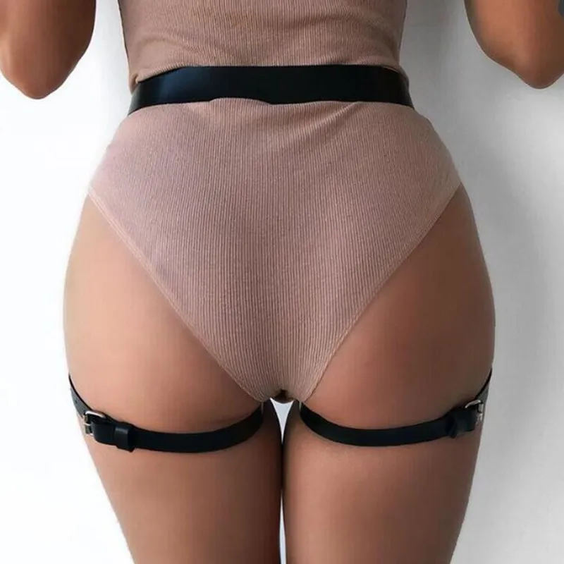 Babydoll, бандаж для ног, ремень, сексуальный кожаный фетиш, для женщин, регулируемый, с вырезами, тело, экзотическая клетка, для взрослых, сексуальные игры