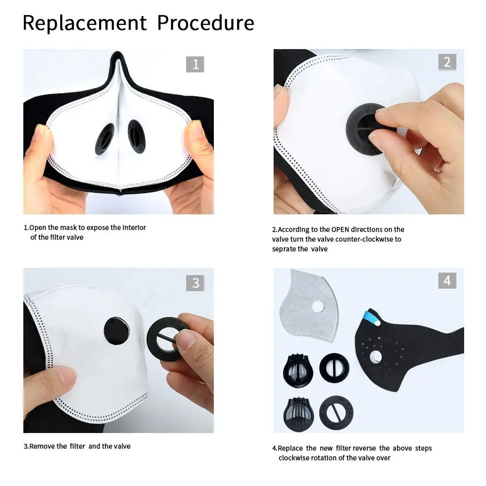 GLORSUN Anti Dust Mask for Mouth  pm2.5 Dust Respirator Wholesale Breath  anti odor pollution running sports maska