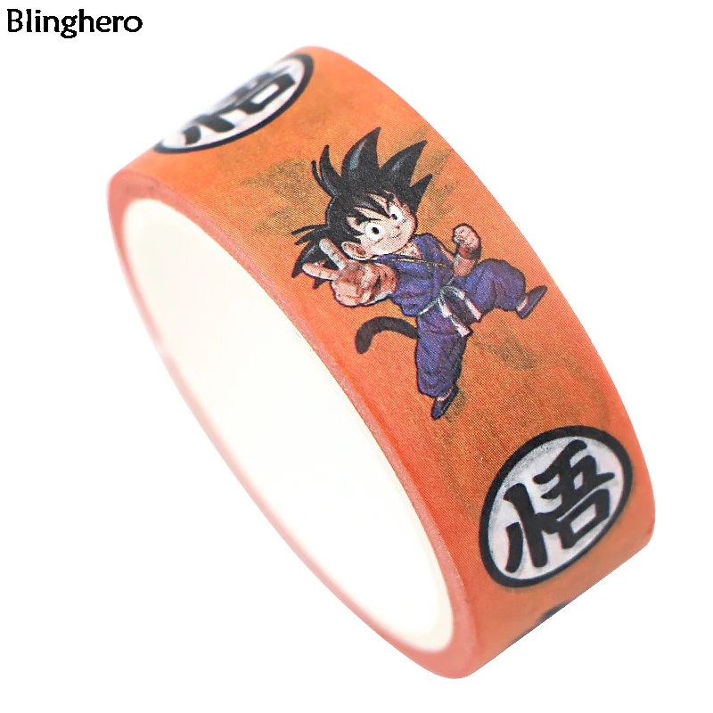 Blinghero Dragon Ball лента 15 мм X 5 м аниме мультфильм васи лента винтажная маскирующая лента клейкие декоративные ленты для детей BH0470