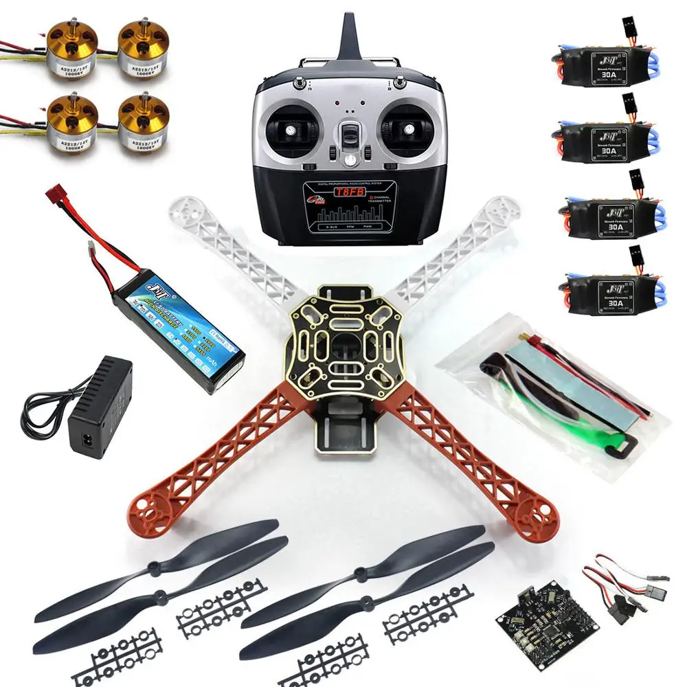 DIY 4-осевой RC мультиквадрокоптер Дрон RTF ARF KK V2.3 печатная плата 1000KV Motor 30A ESC Lipo F450