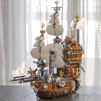 

MetalBeard's Sea Cow Model Movie Caribbean Pirate Ship Bricks 16002 building blocks Compatible With 70810 toys for kids gifts