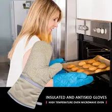 1 пара термостойкие перчатки с изоляцией для духовки, силиконовые противоскользящие защитные перчатки для кухни, противоскользящие перчатки для выпечки