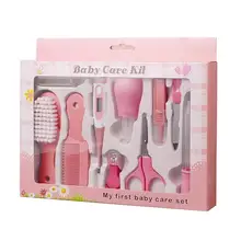 Yoooap комплект для ухода за ребенком 10 шт. набор для ухода за здоровьем новорожденных книпсеры для младенца пилка, ножницы пинцет термометр щетка расческа