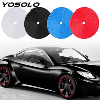 

YOSOLO 8M Car Wheel Protection Tyre Decorative Strip Wheel Sticker Car Shape Modification Car-styling Tire Protection Care Cover