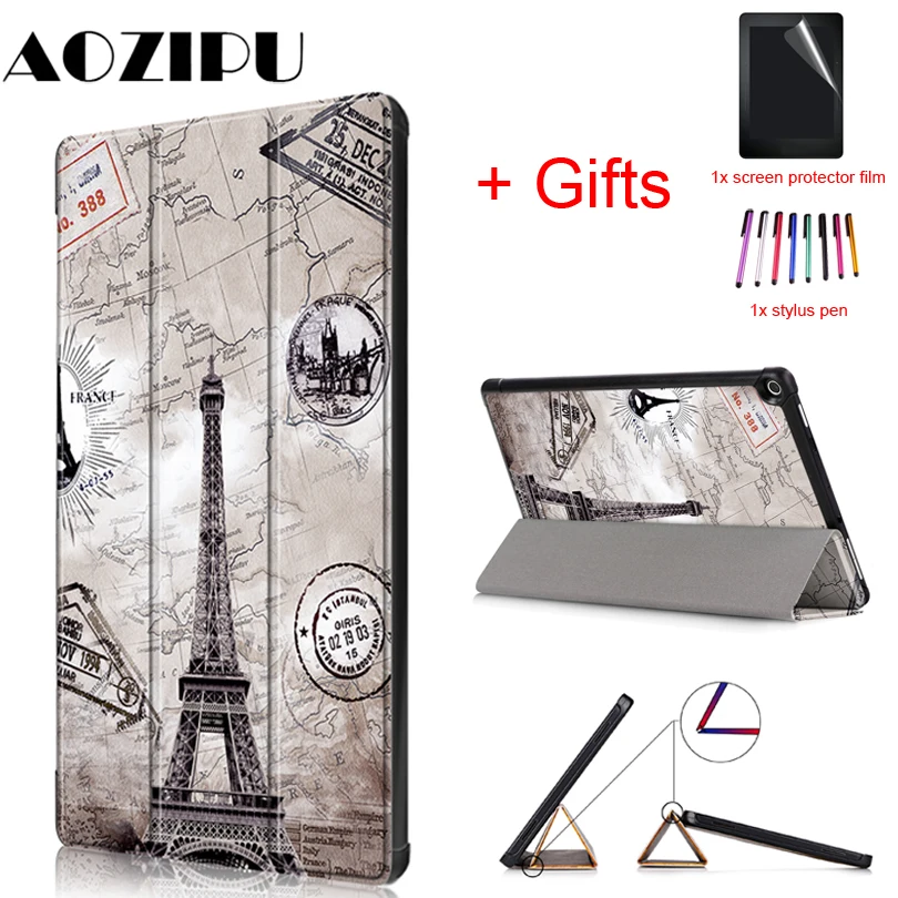 

Ultra Slim Funda Case for Amazon Kindle Fire HD 10 2017 2019 10.1" Tablet PU Leather Smart Magnet Protective Stand Cover
