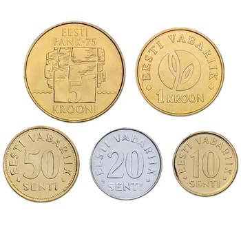 

Europe New Original Coins 5 Pieces/set Collectible Edition Real Rare Unc Commemorative Coin Estonia Coin