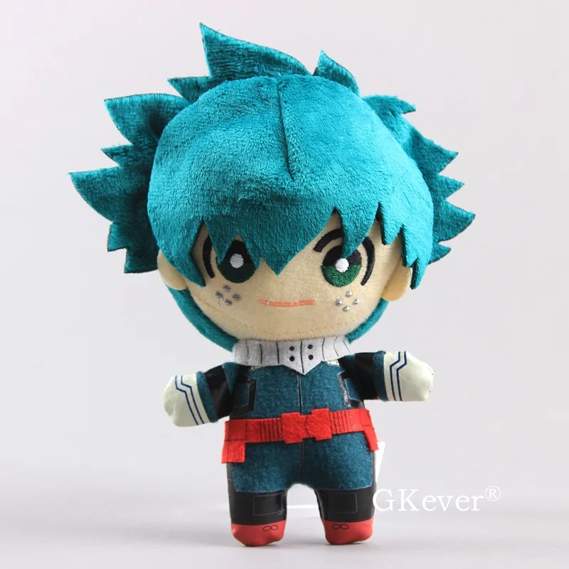 Мой герой талисман плюшевый брелок Bakugou подвеска katsuki с цепочкой для ключей Todoroki шото " 15 см Midoriya мини мягкие куклы - Color: Midoriya Izuku