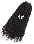 Aisi Hair Faux locs CURLY, вязанные крючком косички, Омбре, плетеные волосы, объемные, вязанные волосы, синтетические волосы для женщин и девушек - Цвет: #4
