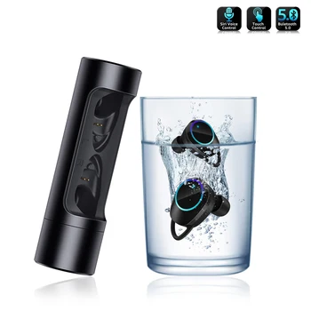 

Samload Bluetooth 5 Earphones Wireless Stereo Headphones IPX7 Waterproof Cordless Headset with charger box For Most Smart Phone