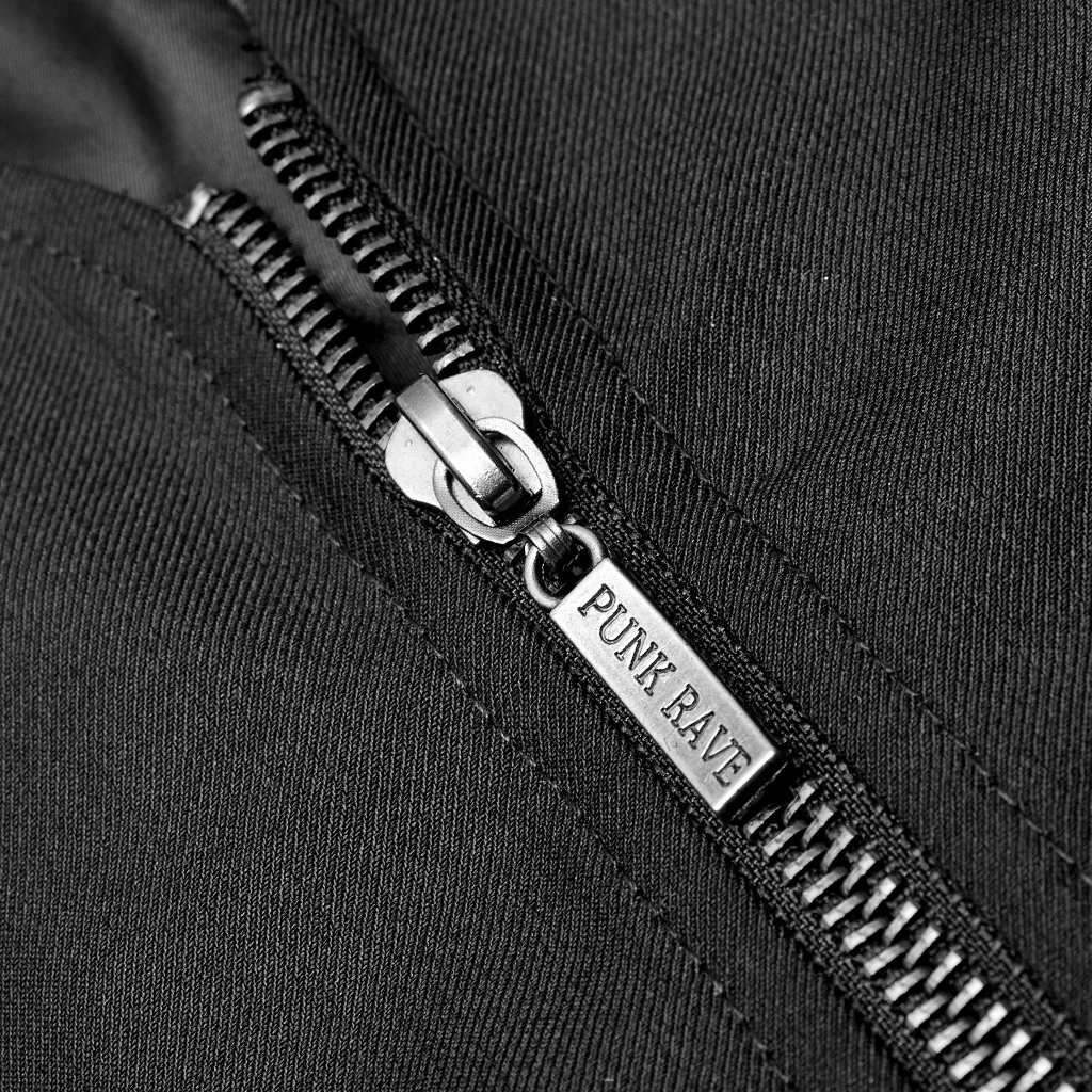 loop ajuste colete gótico listra vertical preto