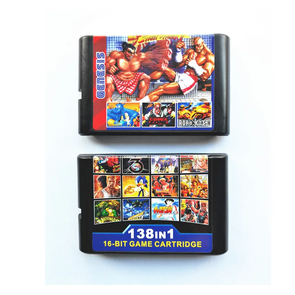16-битный игровой картридж 138 в 1 и 196 для Sega Mega Drive Genesis PAL NTSC | Электроника