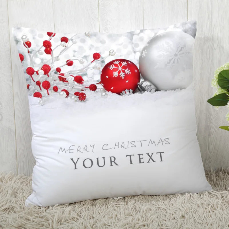 45*45 наволочка с изображением новогодней елки для Свадебная Подушка наволочки с рождественскими узорами - Цвет: Pillowcase 28