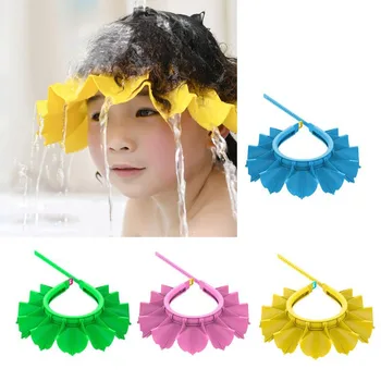 

Baby Silicone Shampoo Shower Bathing Cap Adjustable Infants Protection Visor Cap