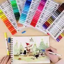 1 Набор цветных ручек с Fineliners coloring Art Marker Перманентный акварельный Набор для кисть для рисования; ручка для рисования Q5Z1