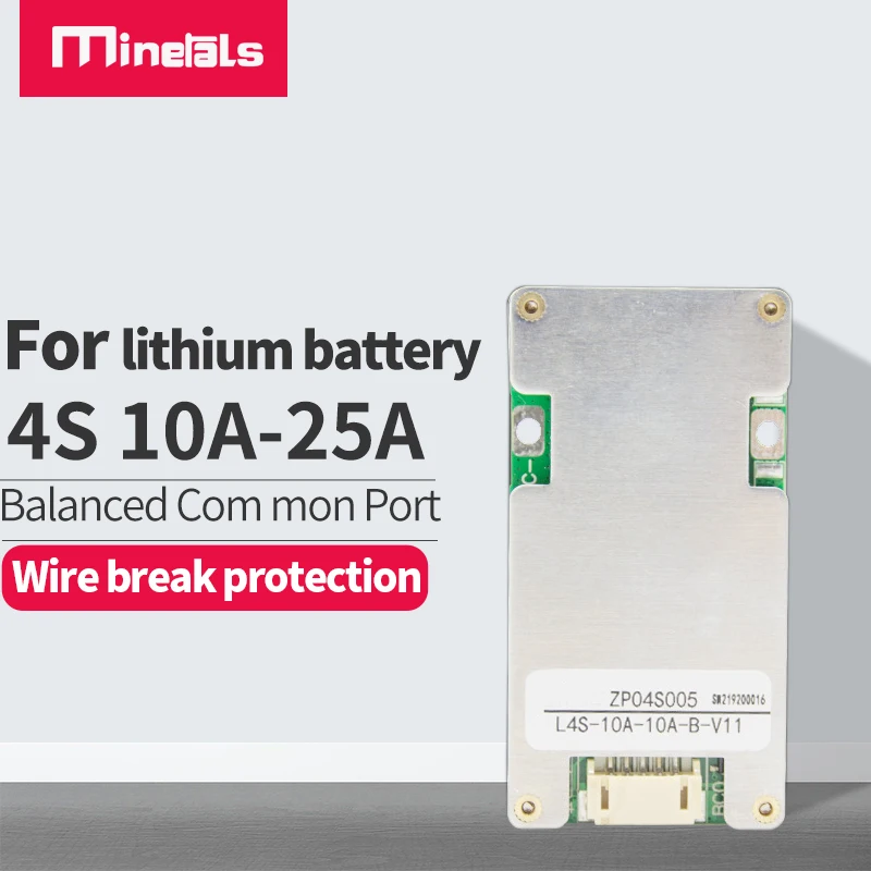 Минералы 4s lifepo4 BMS PCM 12v общий порт с балансом 10a 15a 20a 25a для LiFePO4 3 2 v 32650