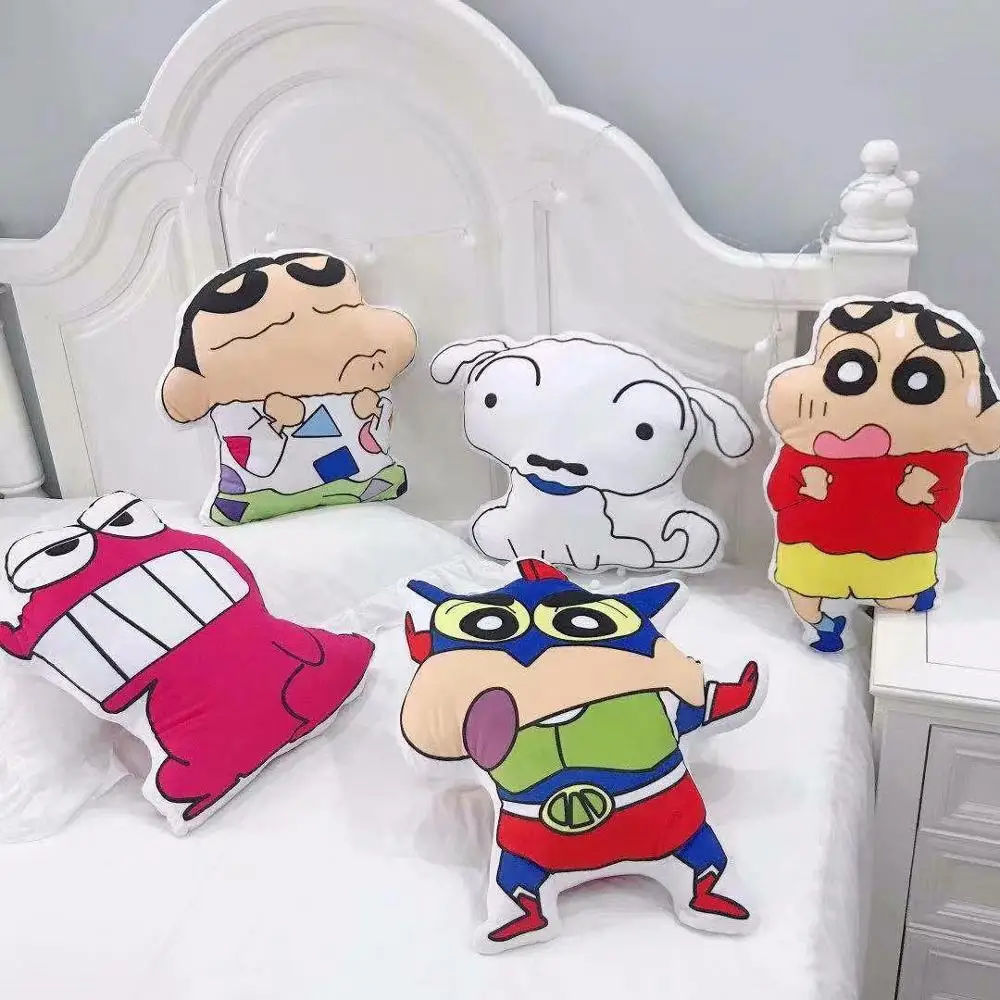 Игрушек! Милая плюшевая игрушка забавный Crayon Shin chan белая собака печать Подушка Мягкий Диван Подушка на день рождения Рождественский подарок 1 шт