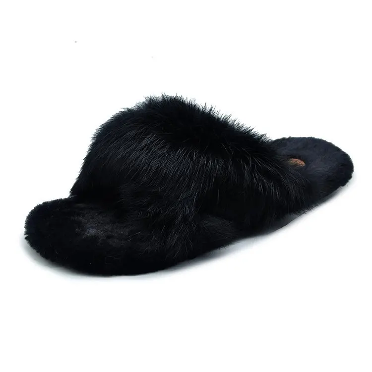 Natural Sheepskin Winter Warm Fur Slippers Women Home Shoes Indoor Slipper Luxury Wool Slippers Woman Casual Slippers