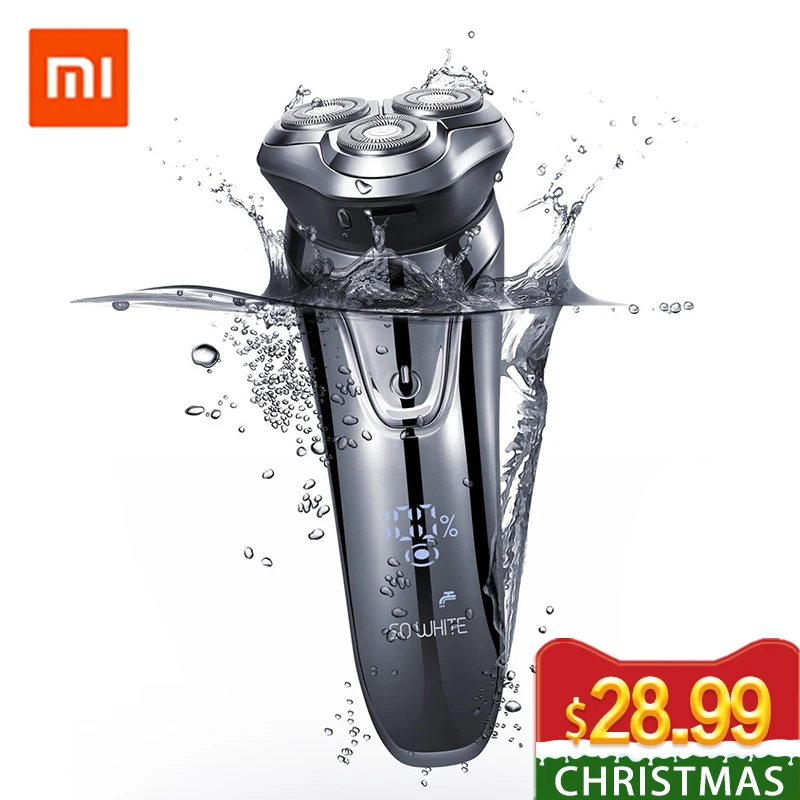 Xiaomi Soocas SO WHITE электробритва Мужская моющаяся USB перезаряжаемая Беспроводная 3D умная бритва для бритья бороды